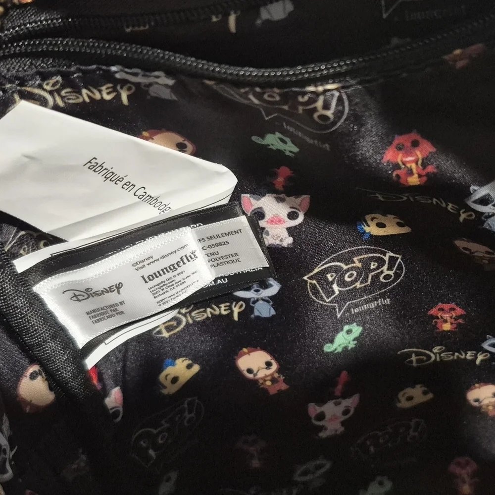 Disney Cream Backpack with Character Faces